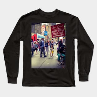 Tourists Midtown Street Manhattan New York City Long Sleeve T-Shirt